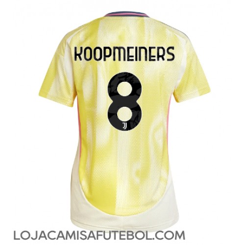 Camisa de Futebol Juventus Teun Koopmeiners #8 Equipamento Secundário Mulheres 2024-25 Manga Curta